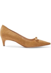 Sergio Rossi Woman Isobel 45 Knotted Suede Pumps Camel