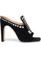 Sergio Rossi Woman Studded Suede Mules Black