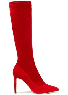 Sergio Rossi - Suede knee boots - Red - EU 36