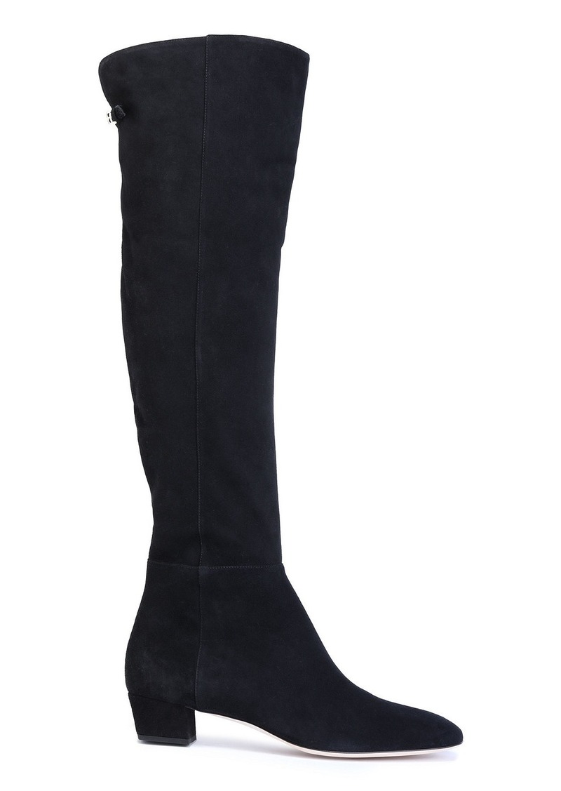 Sergio Rossi Woman Suede Over-the-knee Boots Black