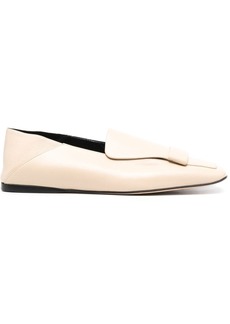 Sergio Rossi square-toe leather loafers