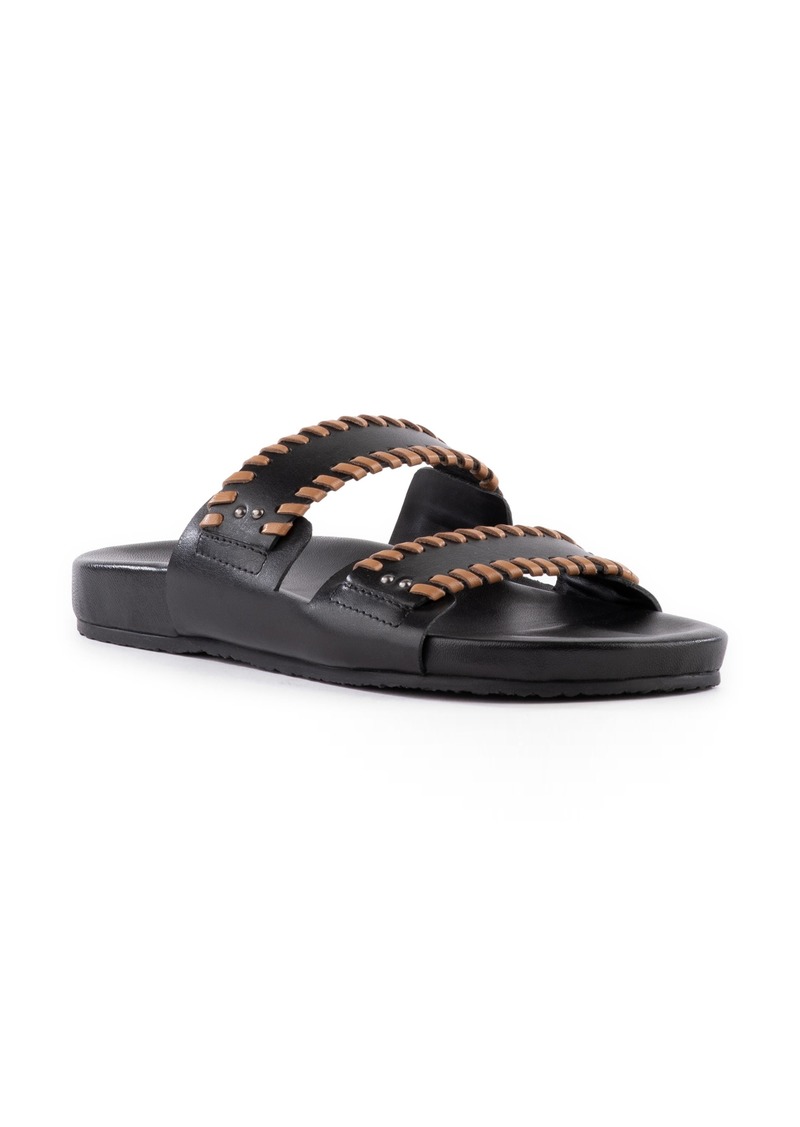 Seychelles Catch A Wave Whipstitch Sandal in Black/Cognac at Nordstrom Rack