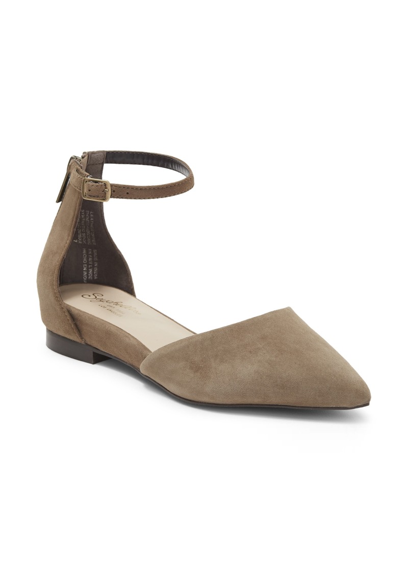 Seychelles Cherub Ankle Strap Flat in Taupe at Nordstrom Rack