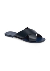 Seychelles Total Relaxation Slide Sandal in Navy Leather at Nordstrom