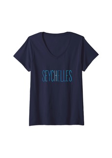 Womens Seychelles  Lettering V-Neck T-Shirt