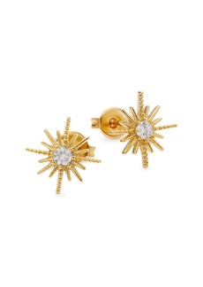 Shashi Celestina 18K Gold-Plated & Cubic Zirconia Starburst Stud Earrings