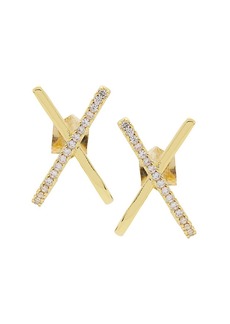 Shashi Kross 14K-Gold-Plated & Cubic Zirconia Stud Earrings