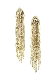 Shashi Moulin Rouge 14K-Gold-Plated & Cubic Zirconia Fringe Earrings.