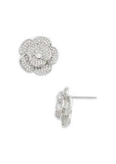 Shashi Pave Rose Stud Earrings