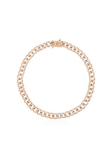 Shay 18kt rose gold and diamond mini 7 inch link bracelet