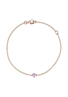 Shay 18kt rose gold Baby Heart pink sapphire bracelet