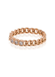 Shay 18kt rose gold chain-link diamond ring