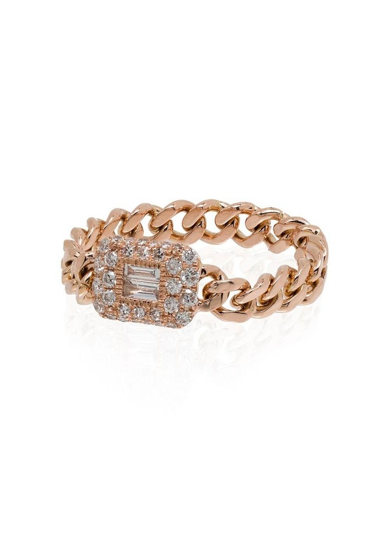 Shay 18kt rose gold diamond chain-link ring