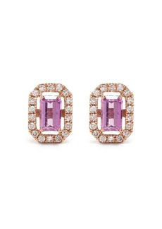 Shay 18kt rose gold Mini Me diamond and sapphire earrings