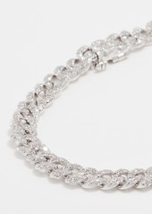 SHAY 18k White Gold Mini Pave Link Bracelet