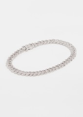 SHAY 18k White Gold Mini Pave Link Bracelet