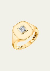 SHAY 18K Yellow Gold Diamond Baguette Pinky Ring