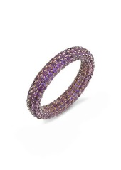 SHAY Amethyst Inside & Out Ring in Black Gold at Nordstrom