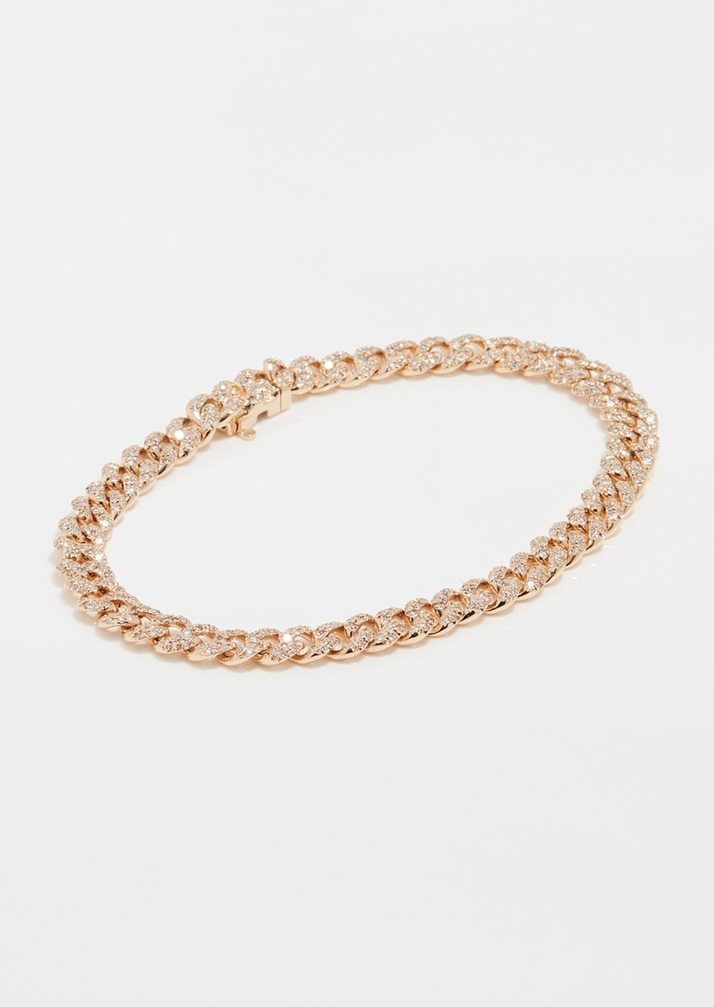 SHAY Mini Pave 18k Gold Link Bracelet