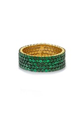SHAY Threads Pavé Ring in Green Garnet at Nordstrom