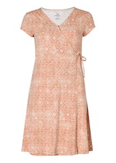 Sherpa Padma Wrap Dress In Desert Sand Geo