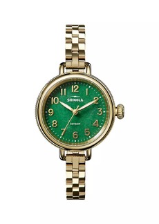 Shinola Birdy Gold Bracelet Watch/34MM