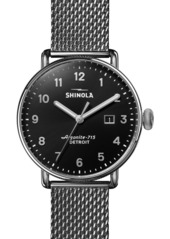 Men's Shinola The Canfield Mesh Bracelet Watch