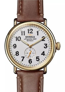 Shinola Runwell 47MM Subsecond Leather Strap Watch