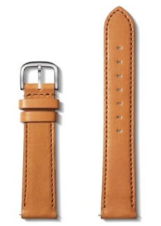 Shinola 18mm Bourbon Essex Leather Watch Strap at Nordstrom