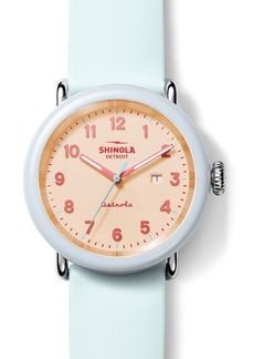 Shinola Detrola Cotton Candy Silicone Strap Watch