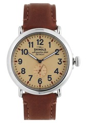 Shinola Runwell Leather Strap Watch