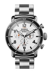 Shinola Runwell Sport White Hurricane Chronograph Watch Gift Set