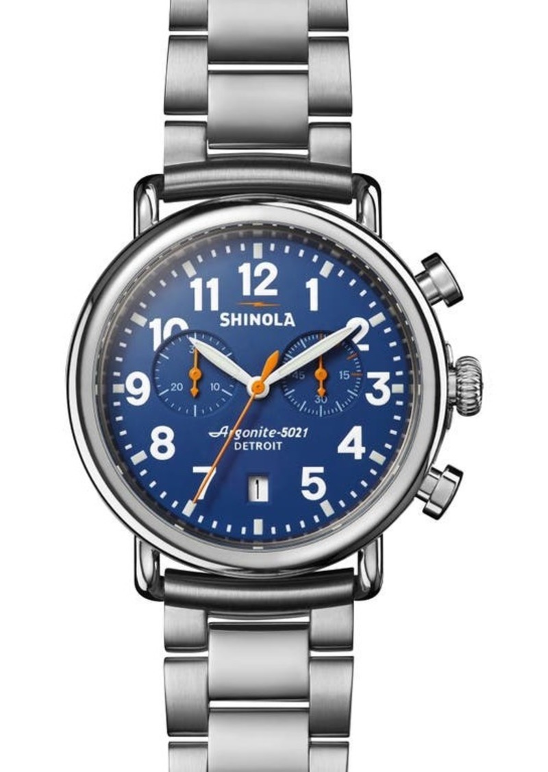 Shinola Runwell Two-Eye Chronograph Bracelet Watch