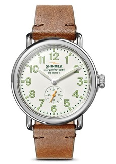 Shinola The Runwell Sub Second Leather Strap Watch