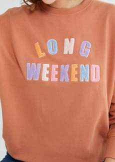 Shiraleah Long Weekend Sweatshirt In Rust