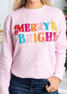 Shiraleah Merry & Bright Sweatshirt In Pink