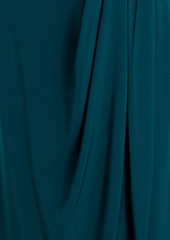Shona Joy - Draped satin halterneck midi dress - Green - UK 6