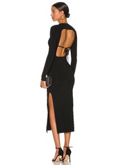 Shona Joy Lyon Long Sleeve Backless Midi Dress