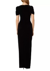 Shoshanna Ada Velvet Studden Column Dress