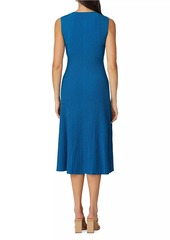 Shoshanna Adley Rib-Knit Midi-Dress