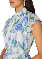Shoshanna Astreri Floral Cap-Sleeve Maxi Dress