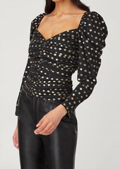 Shoshanna Beck Top In Jet/gold