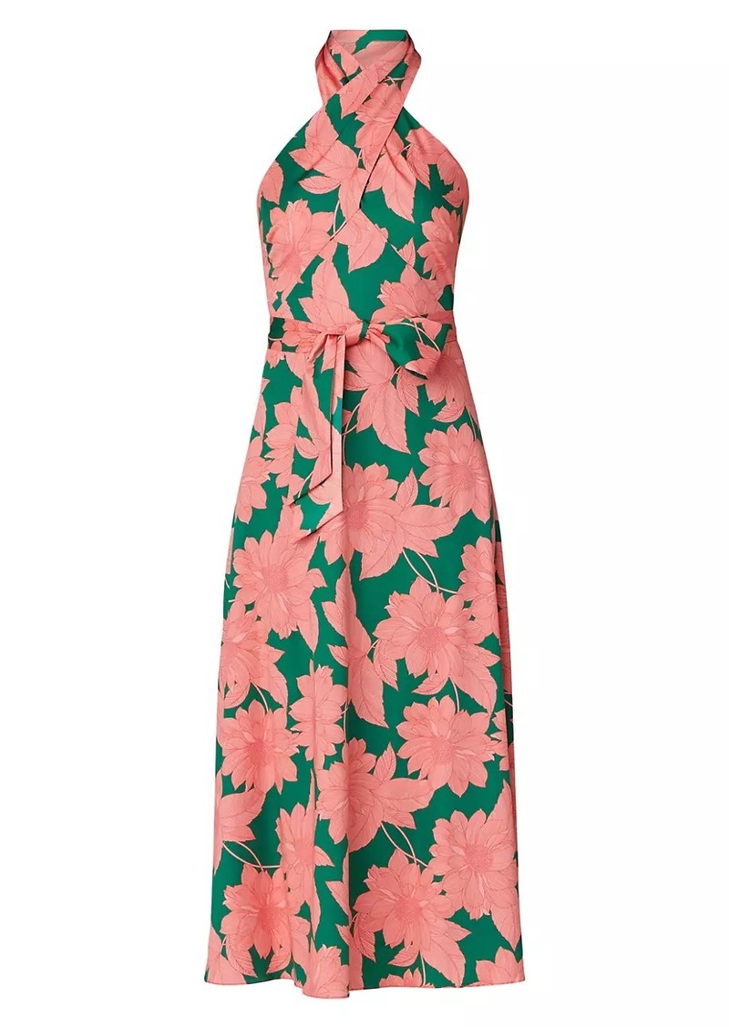 Shoshanna Beekman Floral Halter Midi-Dress