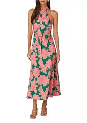 Shoshanna Beekman Floral Halter Midi-Dress