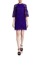 Shoshanna Broome Floral Lace Short Dress