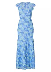 Shoshanna Carlotta Embroidered Floral Gown