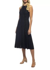 Shoshanna Charlotte Button-Front Knit Midi-Dress