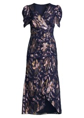 Shoshanna Chloe Metallic Floral Dress