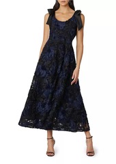 Shoshanna Dakota Textured Appliqué Dress