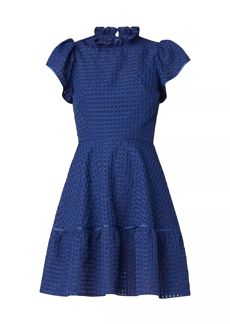 Shoshanna Delaney Woven Short-Sleeve Minidress